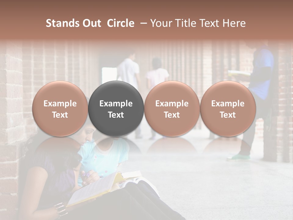 Girls Course Students PowerPoint Template