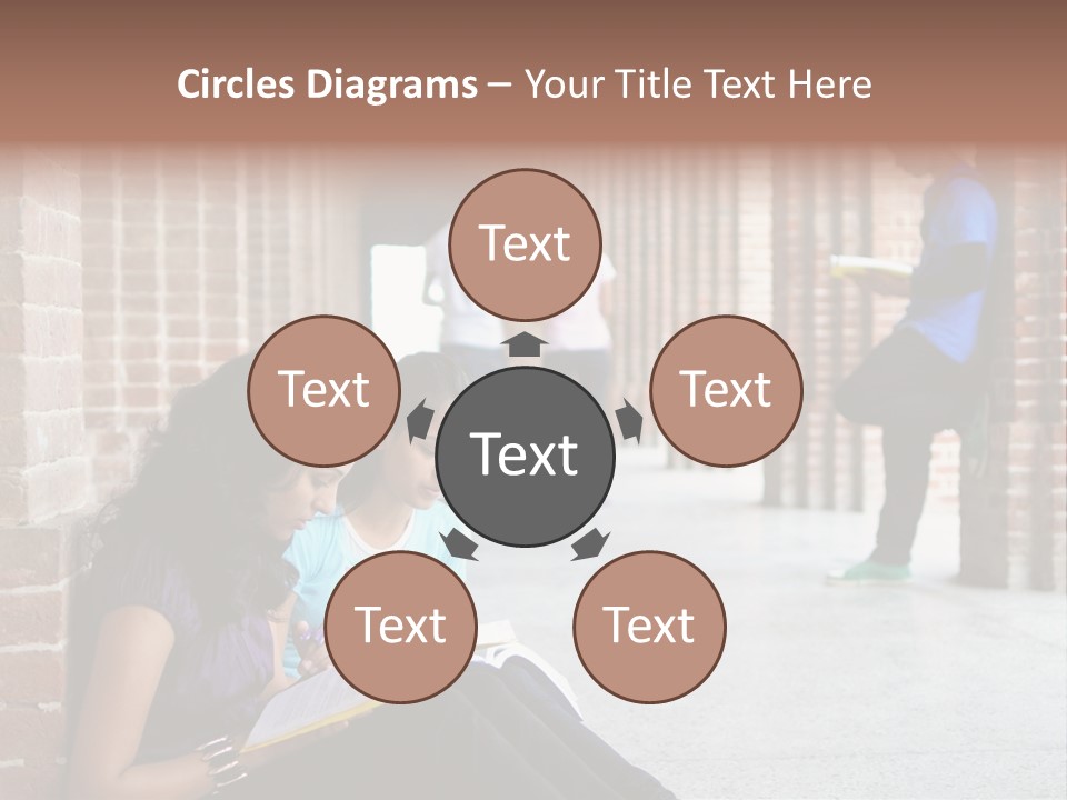 Girls Course Students PowerPoint Template