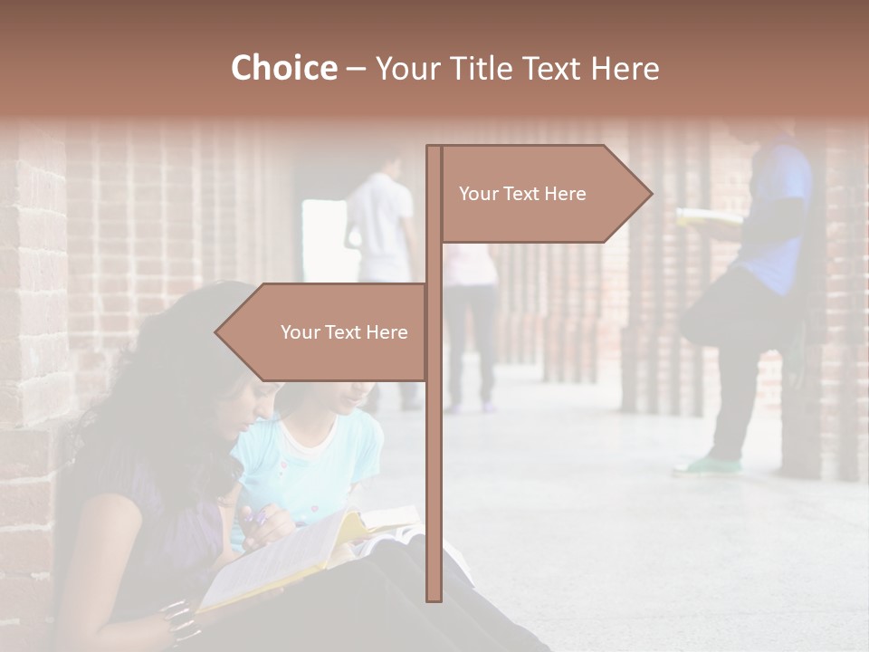 Girls Course Students PowerPoint Template