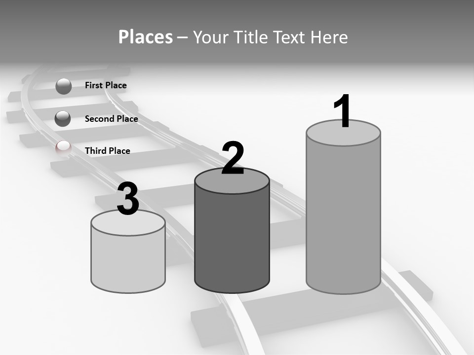 White Railroad Strip PowerPoint Template
