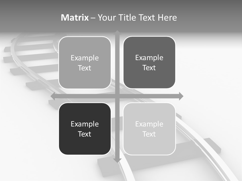 White Railroad Strip PowerPoint Template
