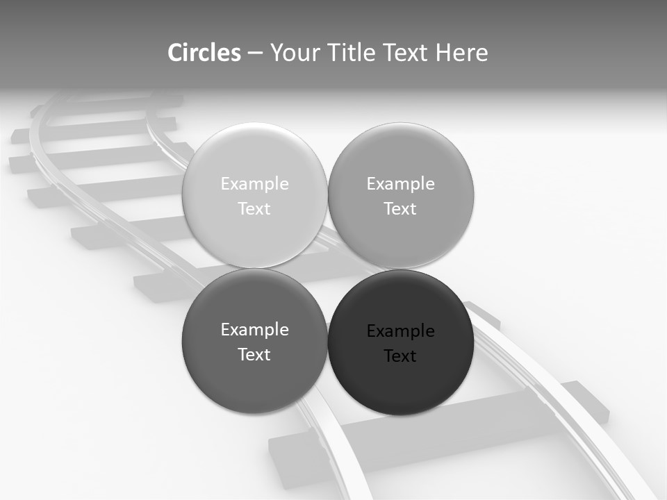 White Railroad Strip PowerPoint Template