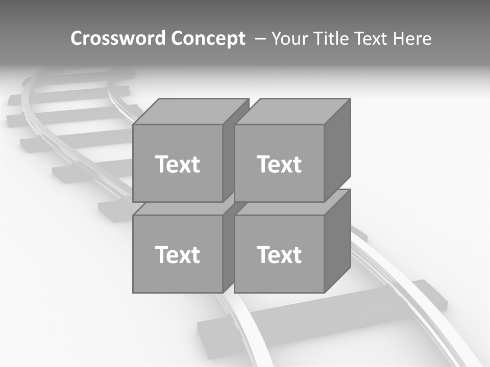 White Railroad Strip PowerPoint Template