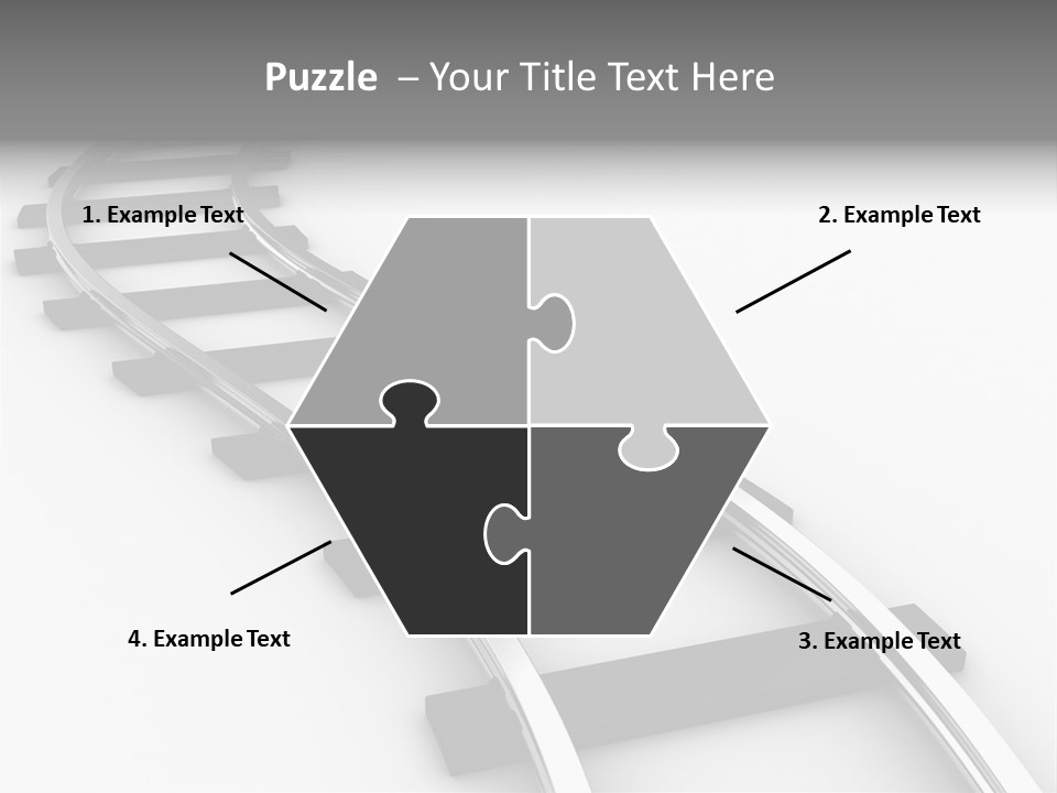 White Railroad Strip PowerPoint Template