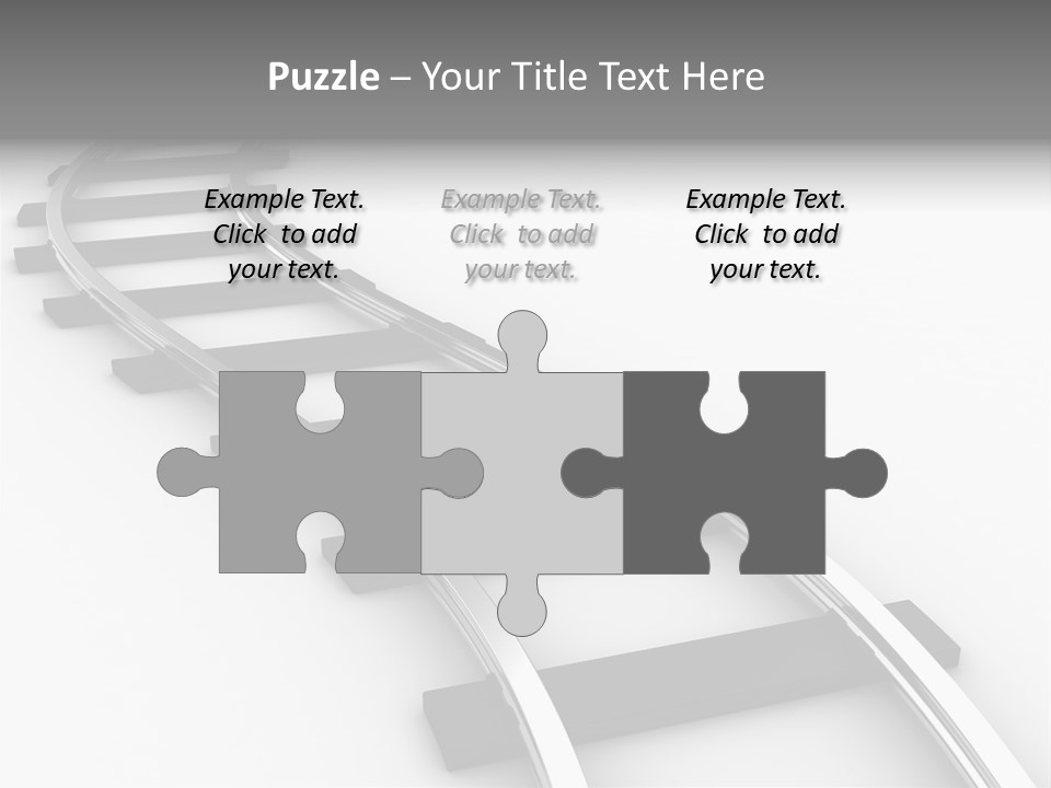 White Railroad Strip PowerPoint Template