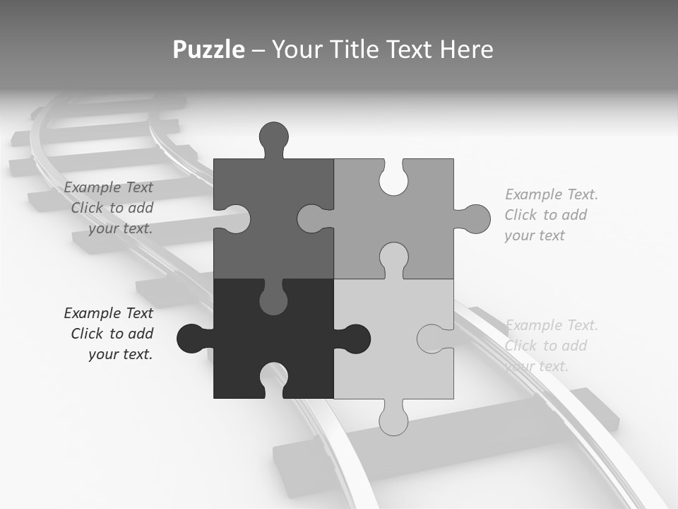 White Railroad Strip PowerPoint Template