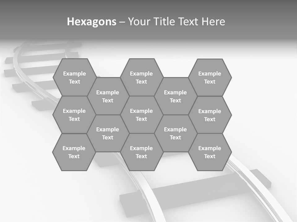 White Railroad Strip PowerPoint Template