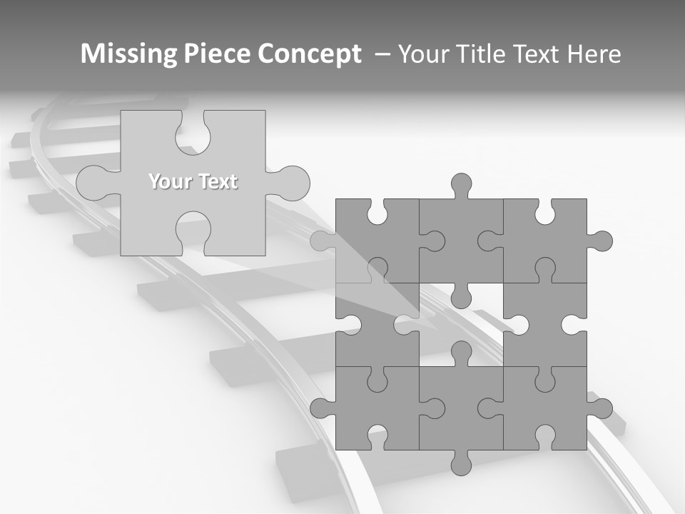 White Railroad Strip PowerPoint Template