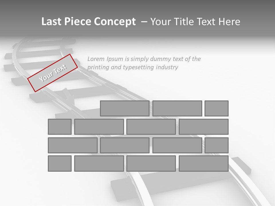 White Railroad Strip PowerPoint Template