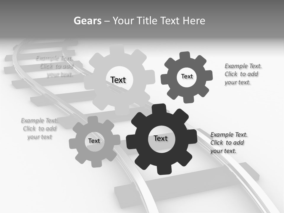 White Railroad Strip PowerPoint Template