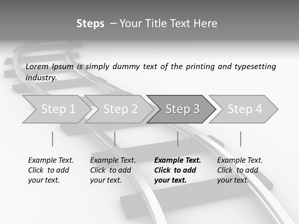 White Railroad Strip PowerPoint Template