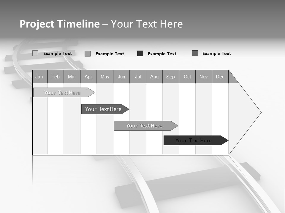 White Railroad Strip PowerPoint Template