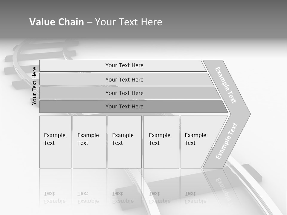 White Railroad Strip PowerPoint Template