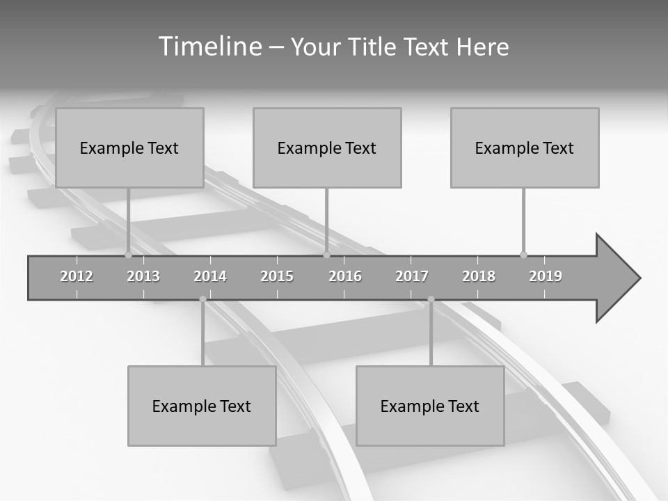 White Railroad Strip PowerPoint Template