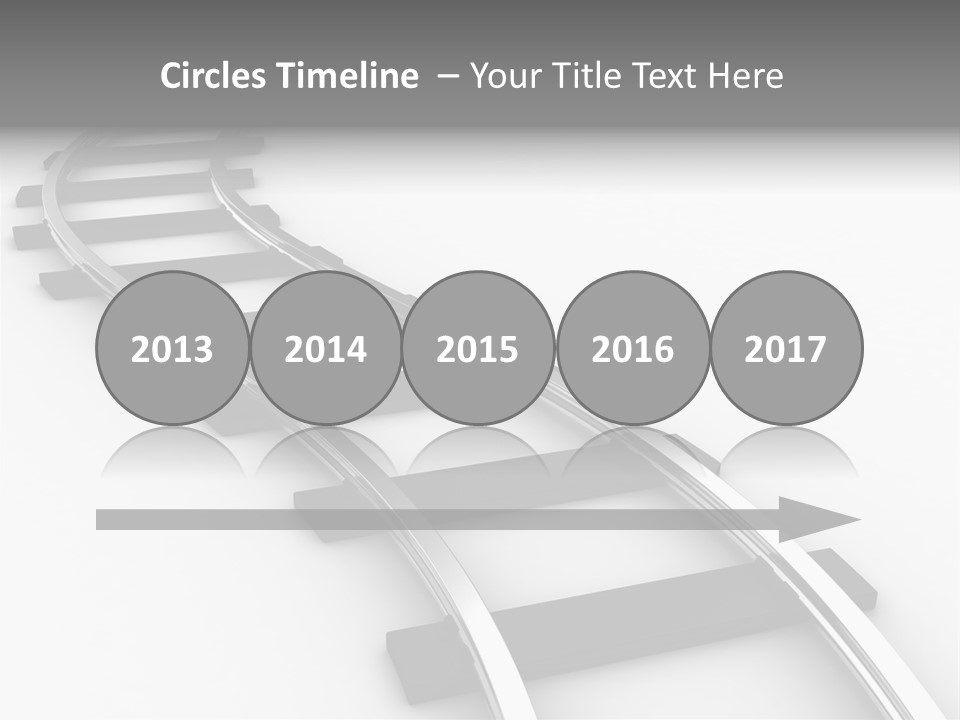 White Railroad Strip PowerPoint Template