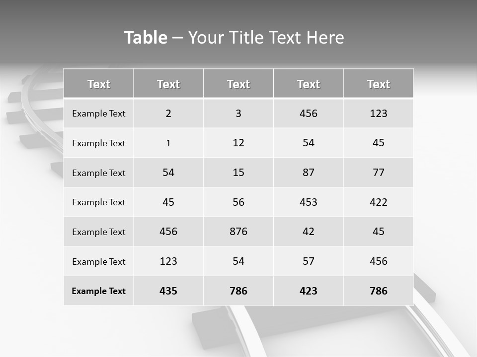 White Railroad Strip PowerPoint Template