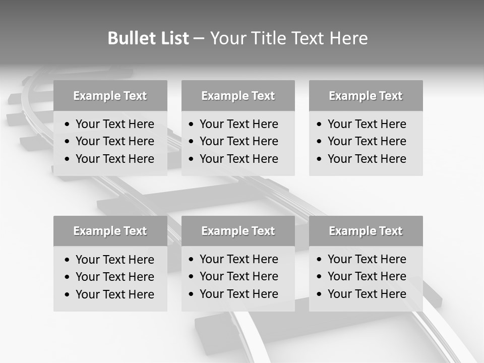White Railroad Strip PowerPoint Template