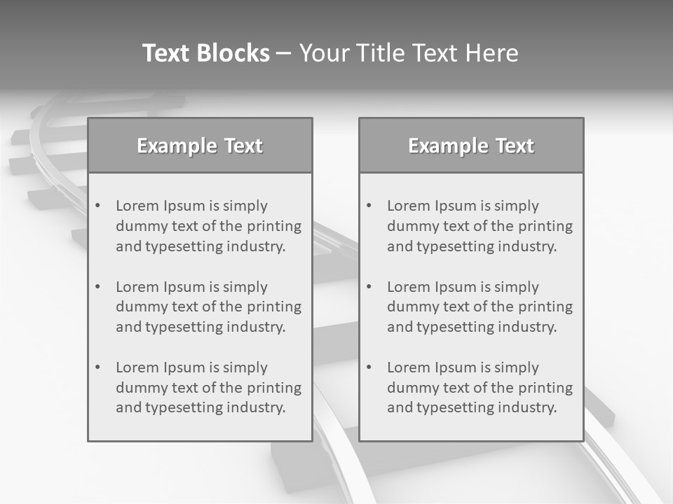 White Railroad Strip PowerPoint Template
