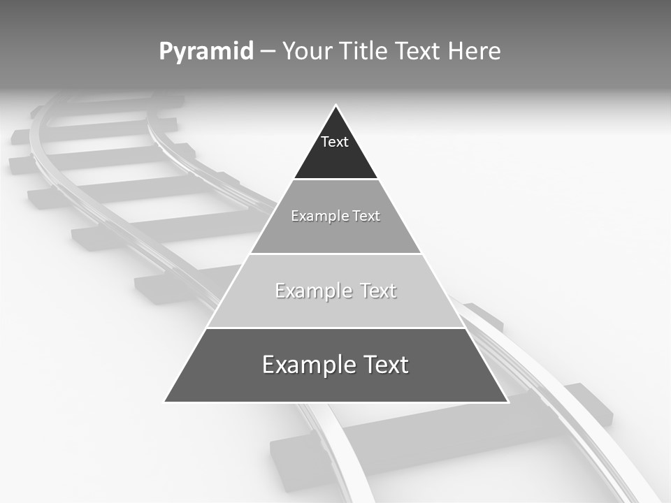 White Railroad Strip PowerPoint Template
