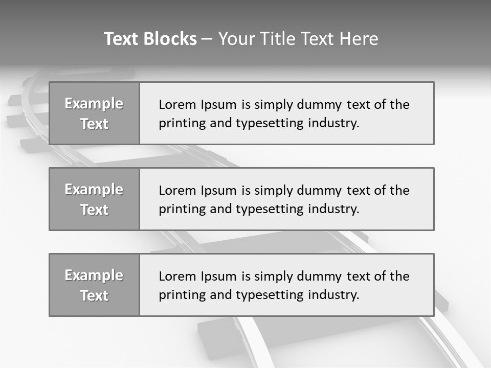 White Railroad Strip PowerPoint Template