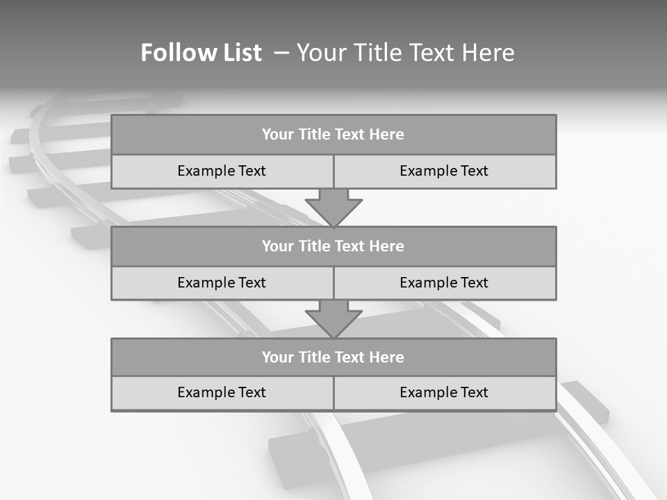 White Railroad Strip PowerPoint Template