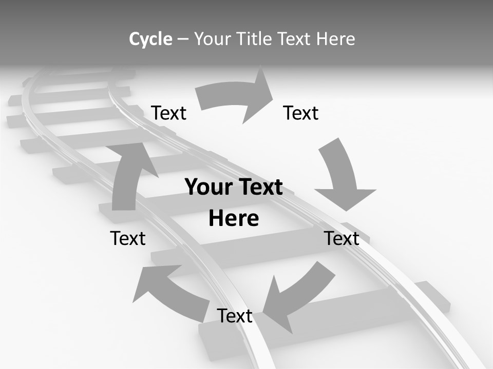 White Railroad Strip PowerPoint Template