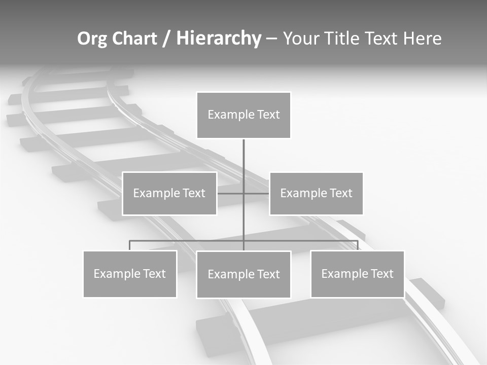 White Railroad Strip PowerPoint Template