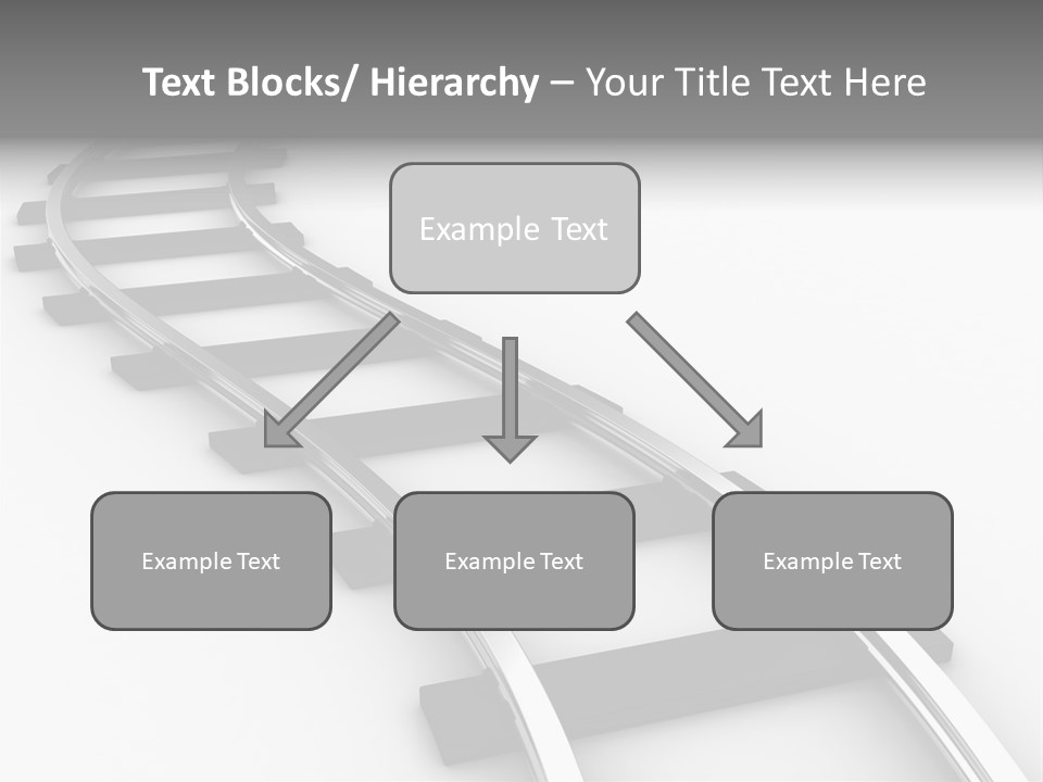 White Railroad Strip PowerPoint Template