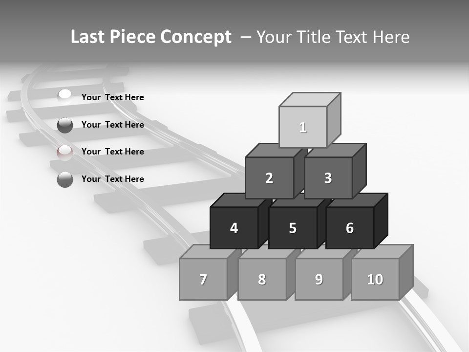 White Railroad Strip PowerPoint Template