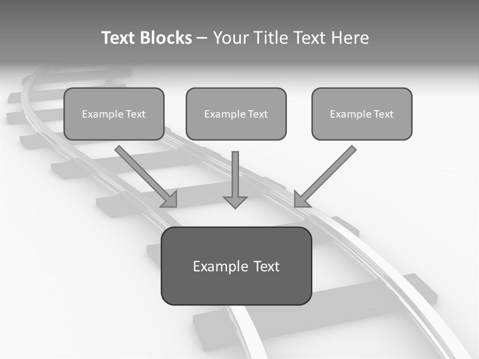 White Railroad Strip PowerPoint Template