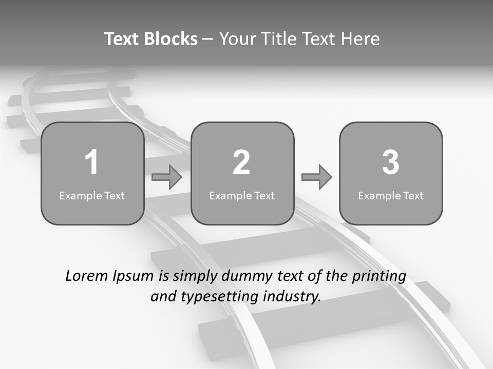 White Railroad Strip PowerPoint Template