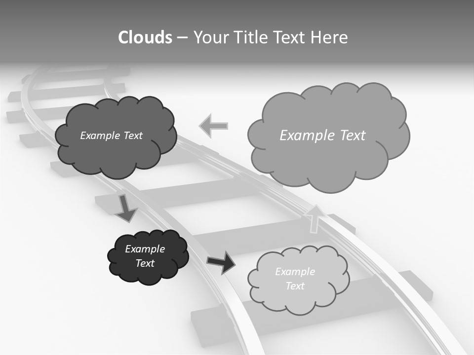 White Railroad Strip PowerPoint Template
