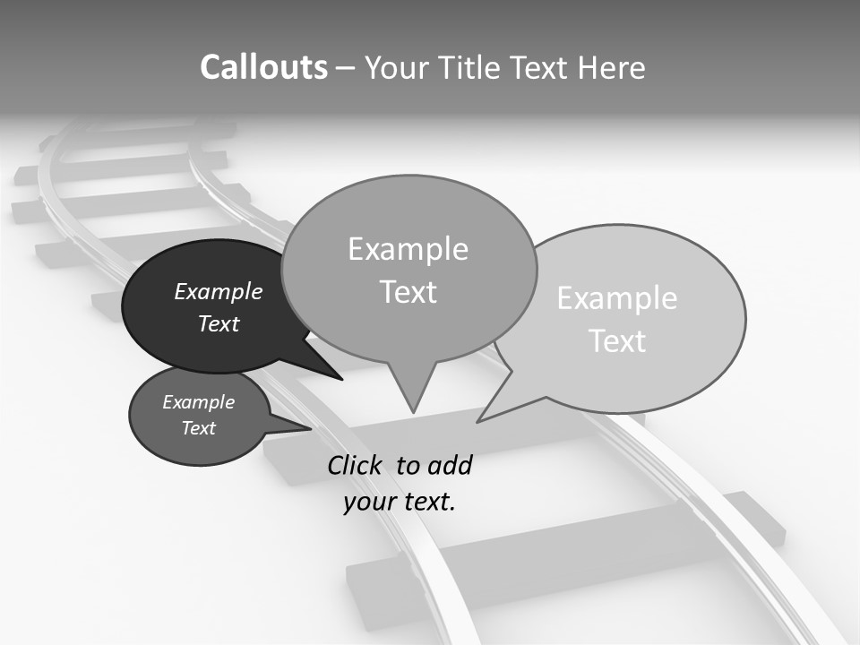 White Railroad Strip PowerPoint Template