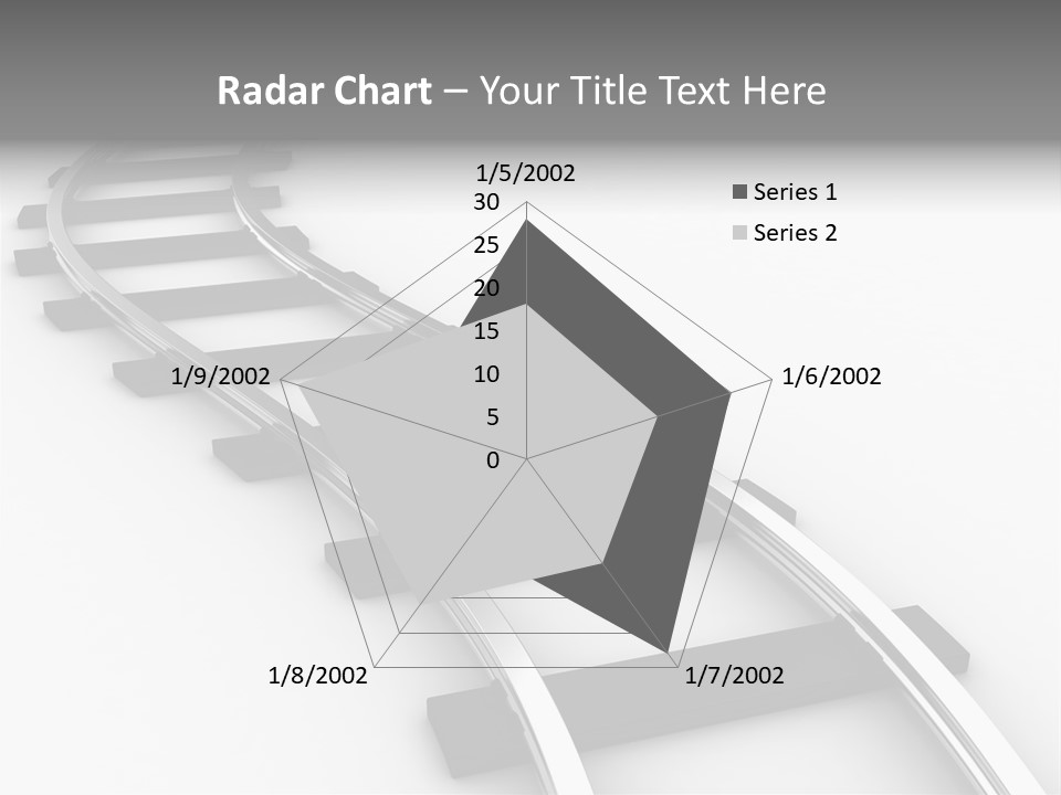 White Railroad Strip PowerPoint Template