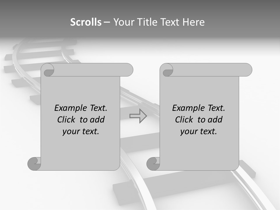 White Railroad Strip PowerPoint Template