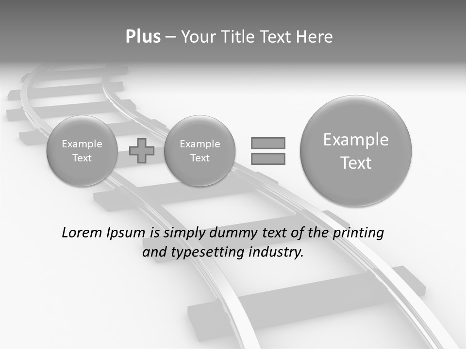 White Railroad Strip PowerPoint Template