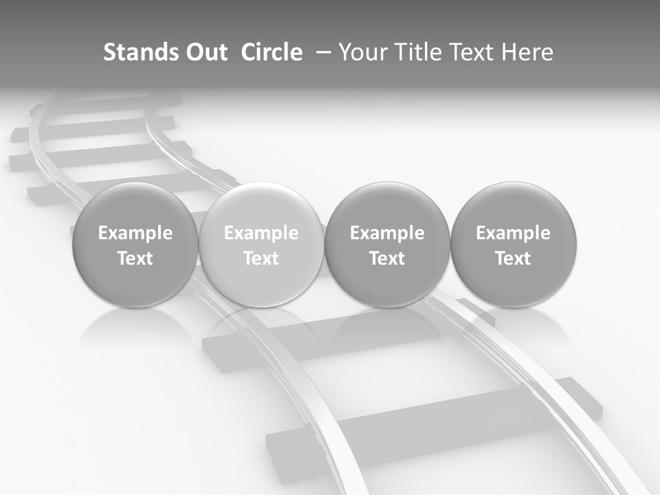 White Railroad Strip PowerPoint Template