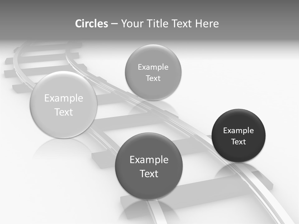 White Railroad Strip PowerPoint Template