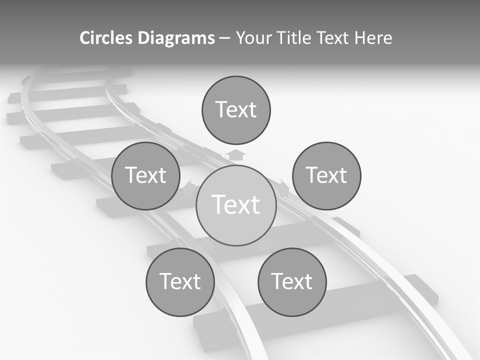 White Railroad Strip PowerPoint Template