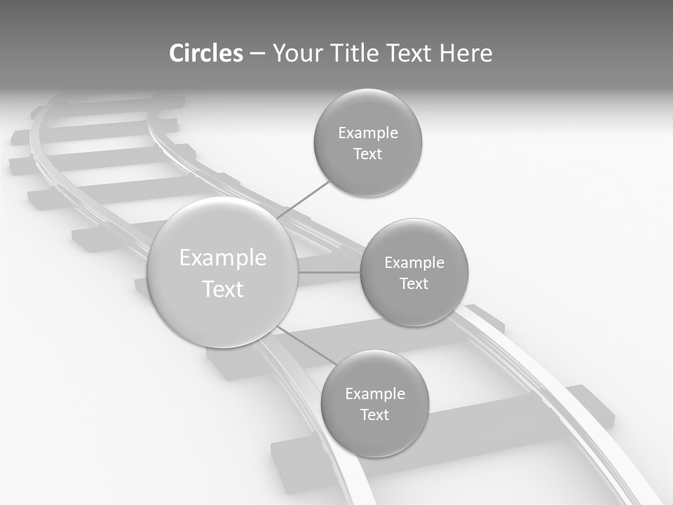 White Railroad Strip PowerPoint Template