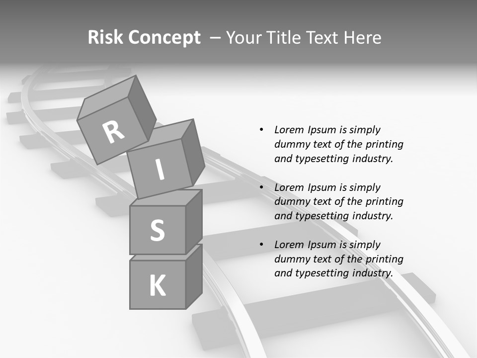 White Railroad Strip PowerPoint Template