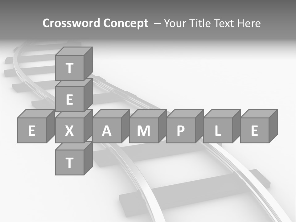 White Railroad Strip PowerPoint Template