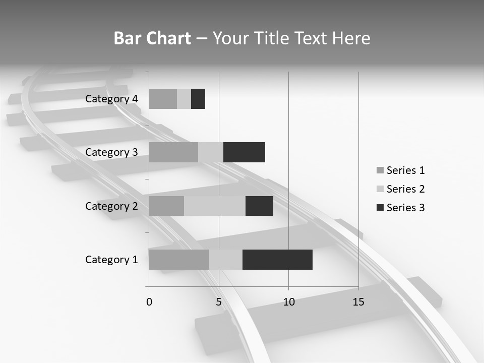 White Railroad Strip PowerPoint Template