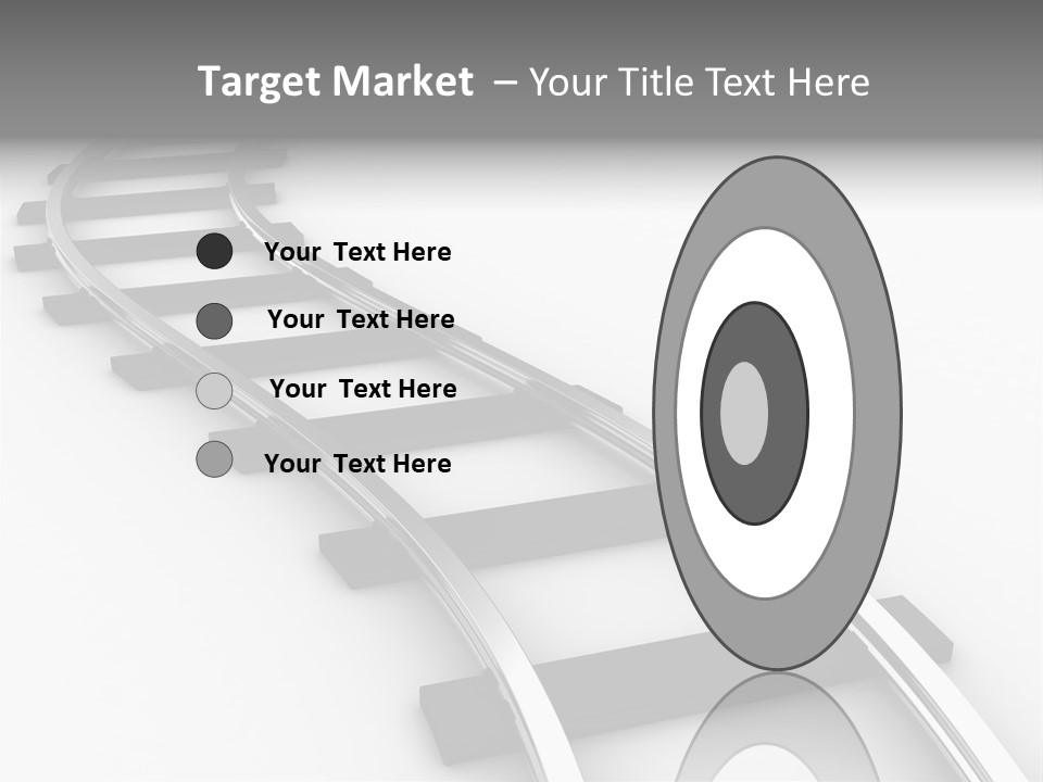 White Railroad Strip PowerPoint Template