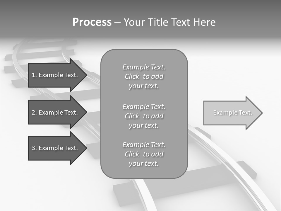 White Railroad Strip PowerPoint Template