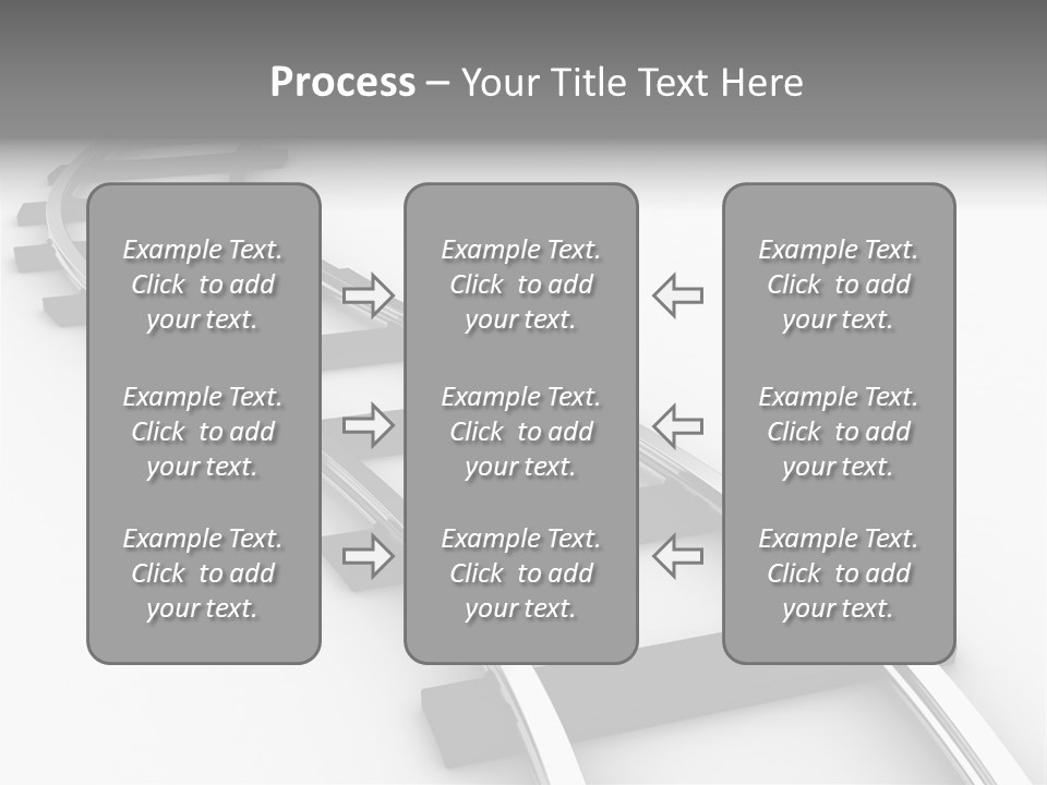 White Railroad Strip PowerPoint Template
