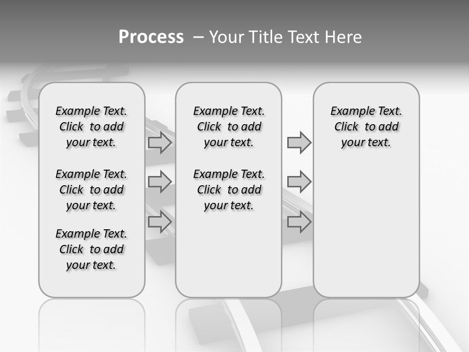White Railroad Strip PowerPoint Template