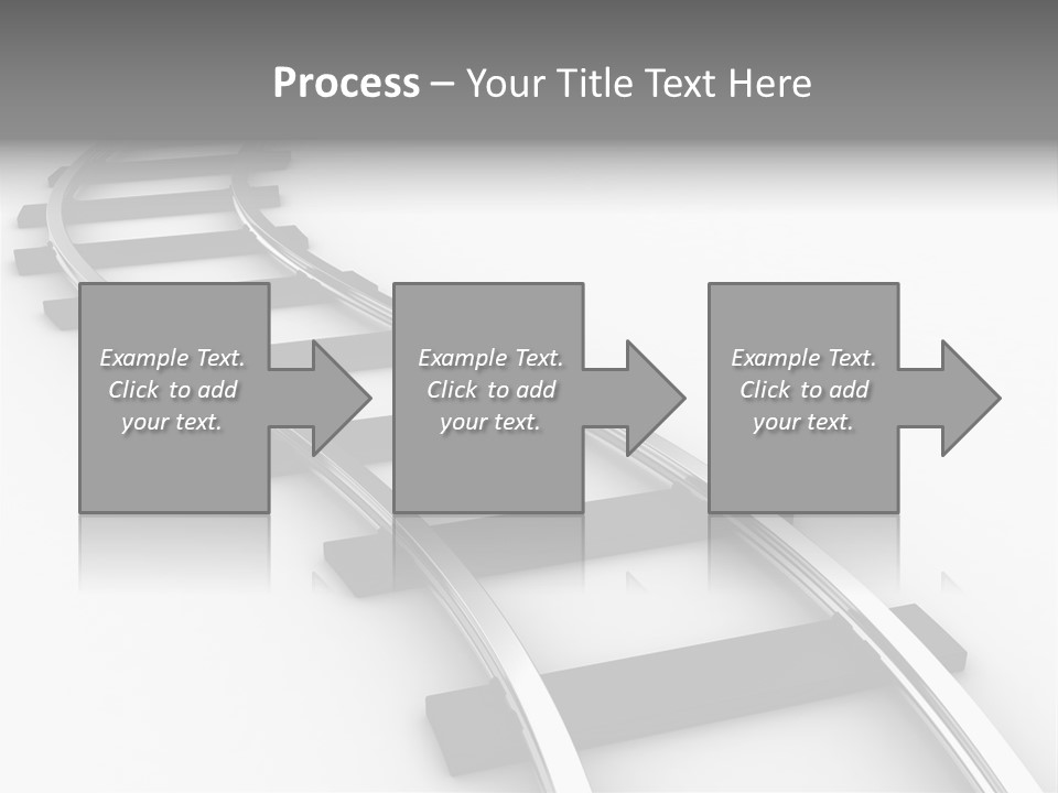 White Railroad Strip PowerPoint Template