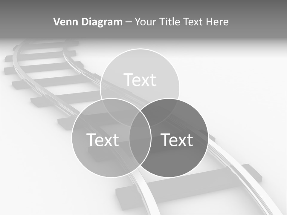 White Railroad Strip PowerPoint Template