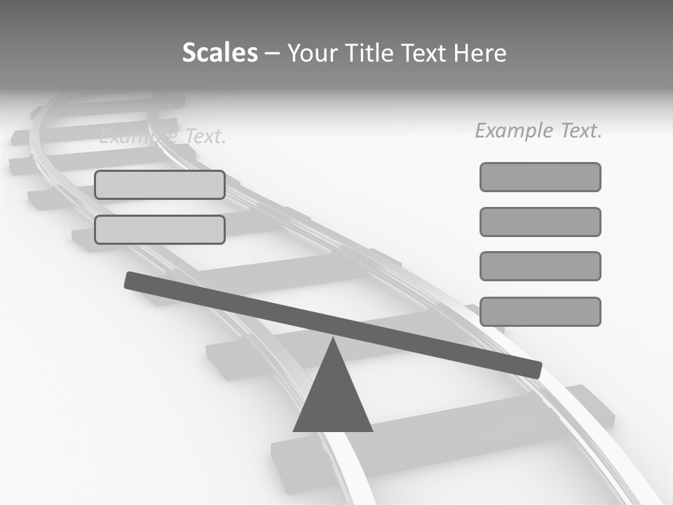 White Railroad Strip PowerPoint Template